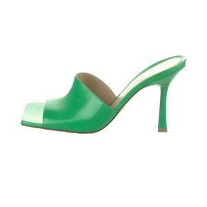 Bottega Veneta Green Open-Toe Stiletto Mule